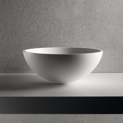 Free-standing washbasin - SFERA - BRERA - stone / acrylic / round