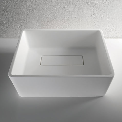 Countertop washbasin - DIECI - BRERA - ceramic / rectangular / without hole