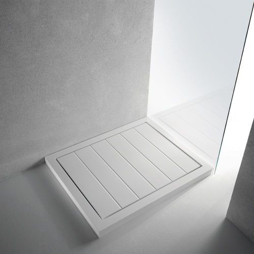 Square shower base - DOGA 80 - BRERA - raised / flush / ceramic