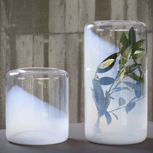Contemporary vase - GLASGOW - favius - blown glass / handmade / transparent
