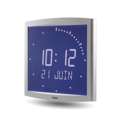 Contemporary clock - OPALYS : ELLIPSE - Bodet Time - wall-mounted / table / LCD digital display