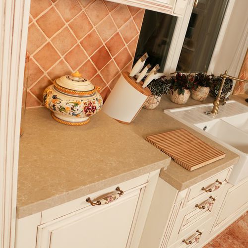 Engineered stone countertop - NOBLE CALISTA - Technistone a.s. - kitchen / polished / square edge