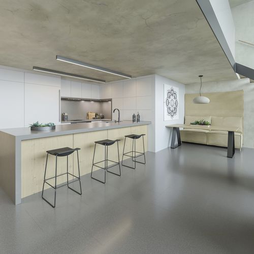 Engineered stone countertop - ESSENTIAL GOBI URBAN - Technistone a.s. - kitchen / polished / square edge