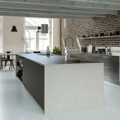 Engineered stone countertop - NOBLE PRO STORM - Technistone a.s. - kitchen / polished / square edge