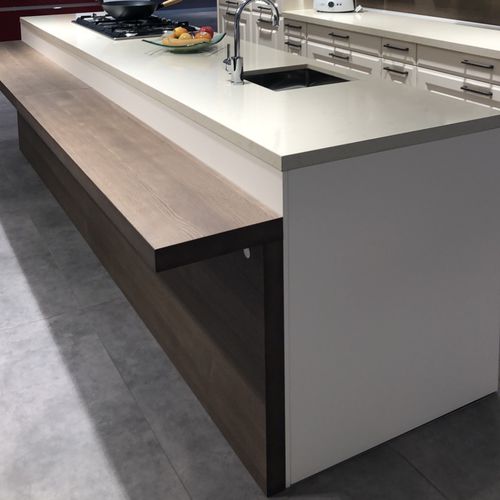 Engineered stone countertop - NOBLE BOTTICINO - Technistone a.s. - kitchen / polished / square edge