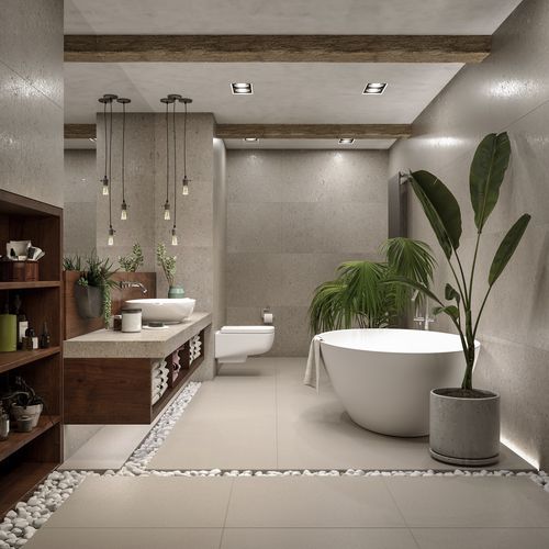 Quartz stone slab - NOBLE CONCRETE GREY - Technistone a.s. - for interior / cladding / bathroom