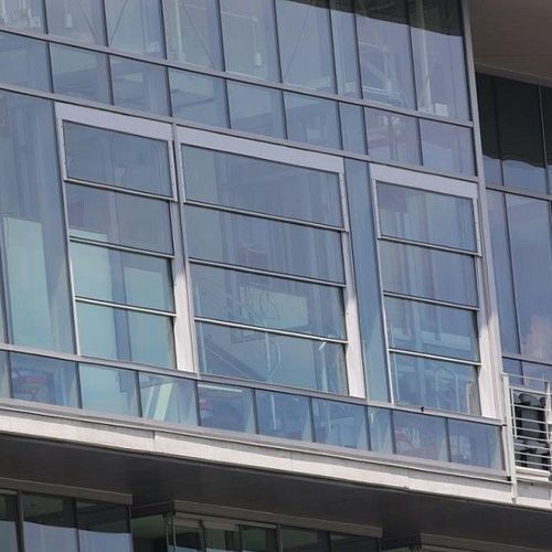 Aluminum window - D4 - Evergreen Solutions - guillotine / double-glazed / thermal break