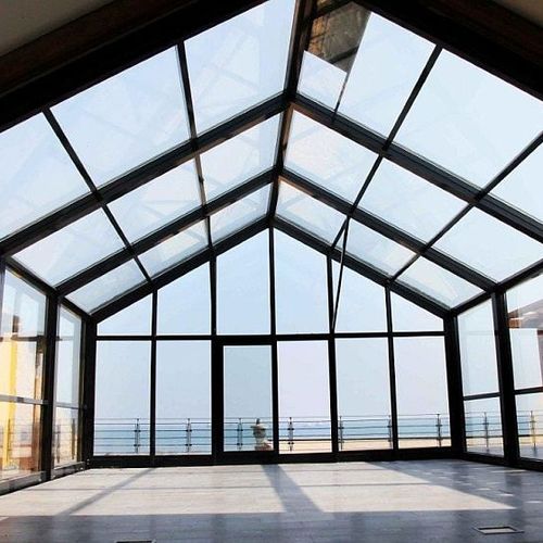 Self-supporting conservatory - EVOLUTION - Evergreen Solutions - glass / aluminum / polycarbonate
