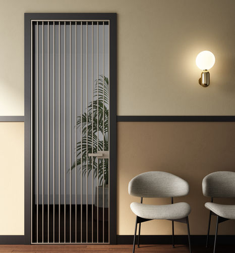Interior door - RI-TRAIT 8B - ALBED - security glass / aluminium / anodized aluminum