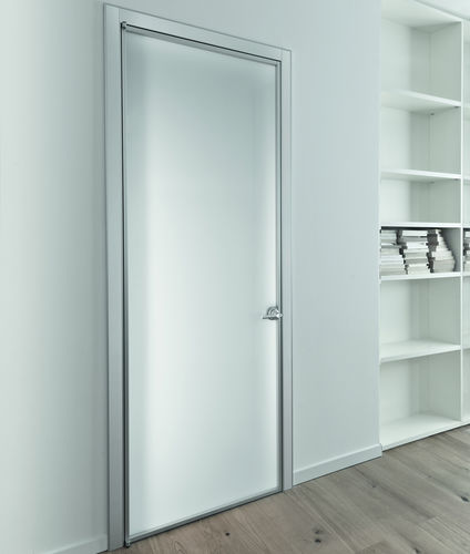 Interior door - PRIMA - ALBED - aluminum / glass / swing