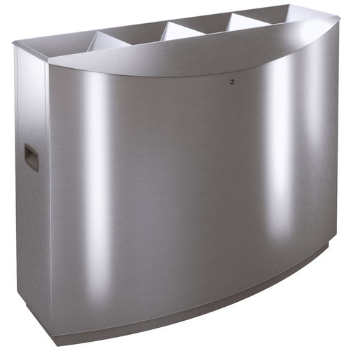 Recycling bin - FF4 - AUWEKO GmbH - stainless steel / brushed stainless steel / fireproof