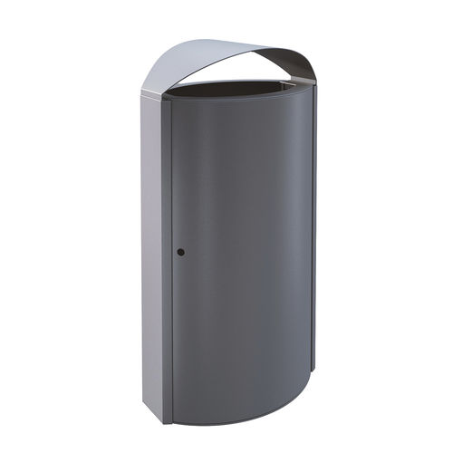 Public trash can - 85211 - AUWEKO GmbH - galvanised steel / powder-coated steel / vandal-proof