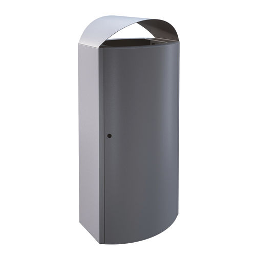 Public trash can - 85511 - AUWEKO GmbH - galvanised steel / powder-coated steel / vandal-proof