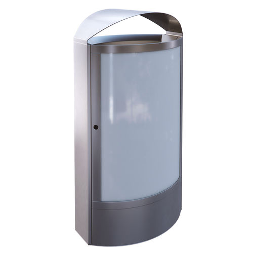 Public trash can - 61231 - AUWEKO GmbH - stainless steel / brushed stainless steel / polyethylene