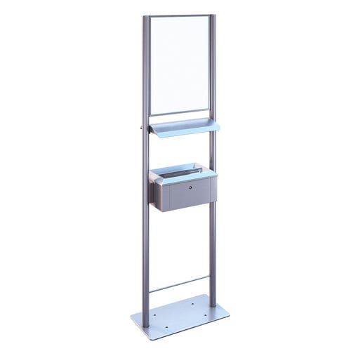 Pedestal ashtray - TDA-11-DB-2020 - AUWEKO GmbH - galvanised steel / stainless steel / polyethylene