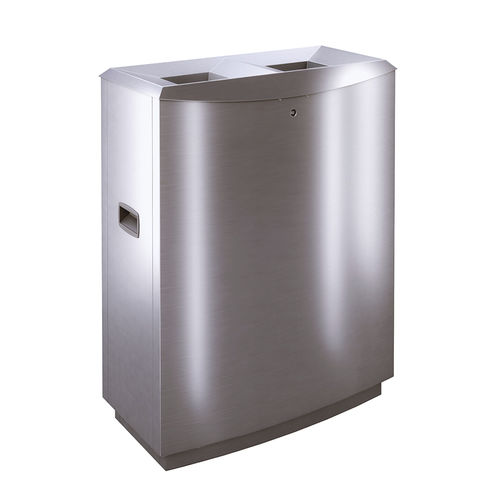 Recycling bin - FF2 - AUWEKO GmbH - stainless steel / brushed stainless steel / fireproof