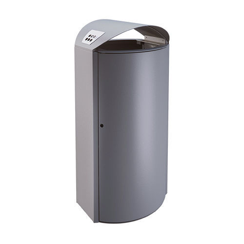 Public trash can - 65511-8 - AUWEKO GmbH - galvanised steel / powder-coated steel / with built-in ashtray