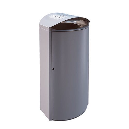 Public trash can - 65511-7 - AUWEKO GmbH - galvanised steel / powder-coated steel / with built-in ashtray