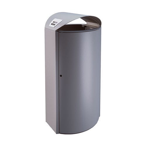 Public trash can - 65612-8 - AUWEKO GmbH - galvanised steel / powder-coated steel / vandal-proof