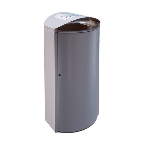 Public trash can - 65612-7 - AUWEKO GmbH - galvanised steel / powder-coated steel / vandal-proof