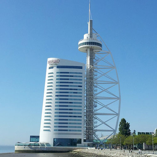 Panel curtain wall - HOTEL MYRIAD LISBOA - ALUCOBOND - aluminum / composite / decorative
