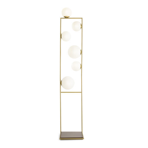 Floor lamp - BUBLE - Miloox - metal / bronze / opal