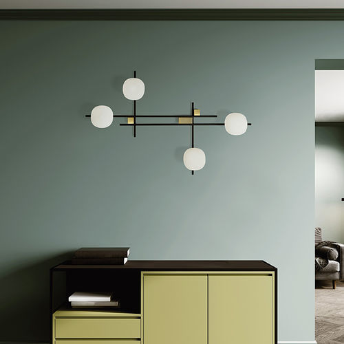 Pendant lamp - LINGOTTO - Miloox - metal / opal / glass