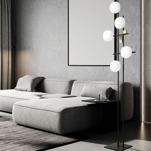 Floor lamp - LINGOTTO - Miloox - metal / opal / glass