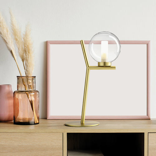 Table lamp - CAMELY - Miloox - metal / glass / borosilicate glass