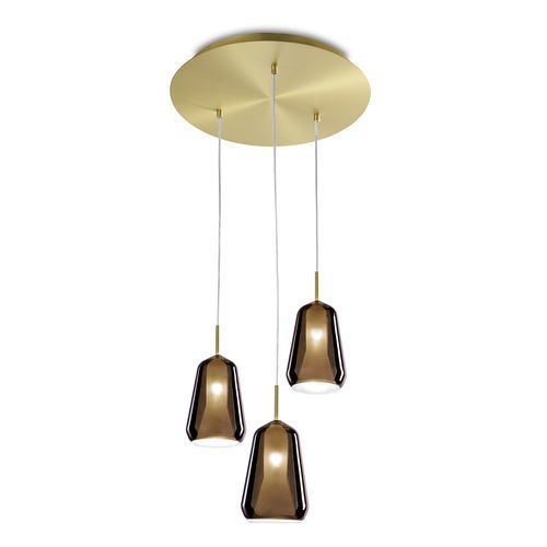 Pendant lamp - X-RAY - Miloox - copper / bronze / glass