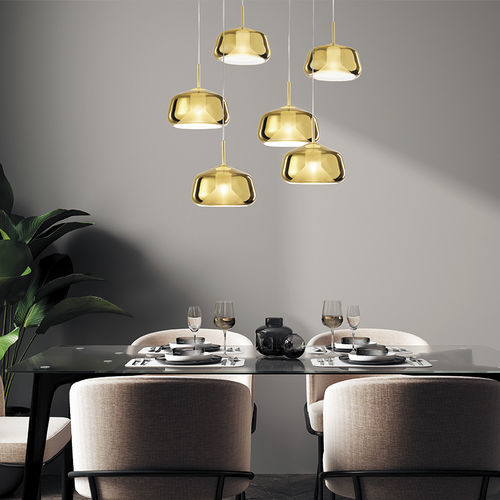 Pendant lamp - X-RAY - Miloox - copper / bronze / glass