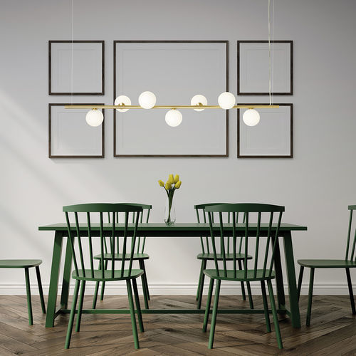 Pendant lamp - POMI’ - Miloox - metal / brushed brass / brass