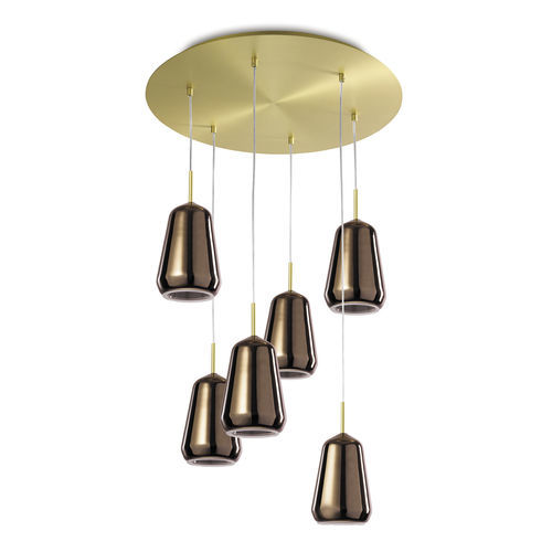 Pendant lamp - X-RAY - Miloox - copper / bronze / glass