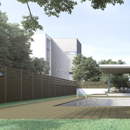 Louvered fencing - plasticos escanero s.l - garden / for public spaces / metal