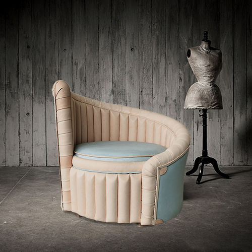 Original design armchair - TWIST - Harleq - leather / handmade / customizable