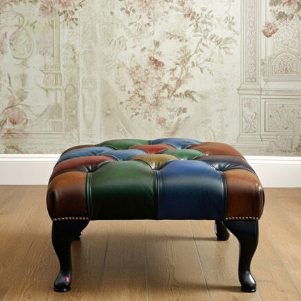 Chesterfield footrest - QUEEN ANNE - Harleq - leather / commercial