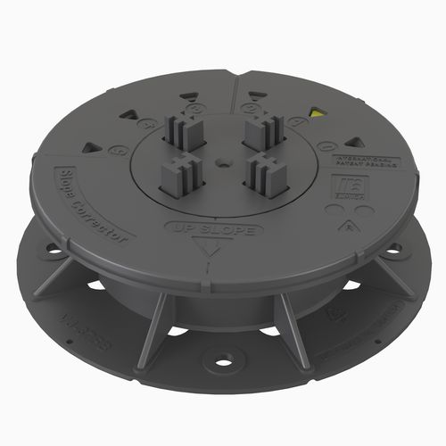 Polypropylene raised floor pedestal - VERSIJACK® VJ-F1 42-55 mm - Elmich Pte Ltd - outdoor / indoor / adjustable