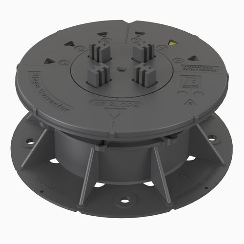 Polypropylene raised floor pedestal - VERSIJACK® VJ-F2 55-79 mm - Elmich Pte Ltd - outdoor / indoor / adjustable
