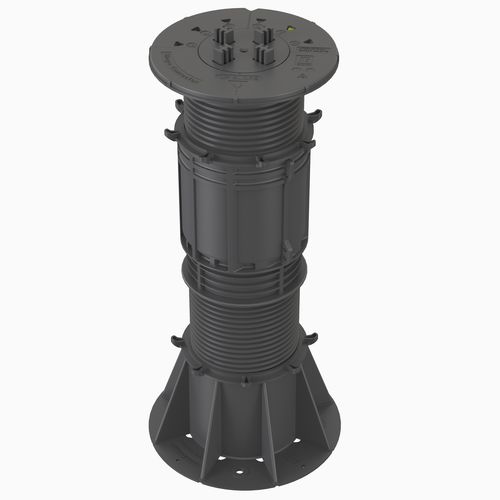 Polypropylene raised floor pedestal - VERSIJACK® VJ-F6 282-451 mm - Elmich Pte Ltd - outdoor / indoor / adjustable