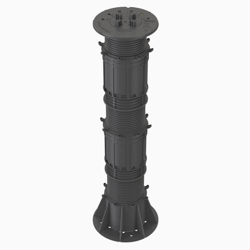 Polypropylene raised floor pedestal - VERSIJACK® VJ-F8 442-696 mm - Elmich Pte Ltd - outdoor / indoor / adjustable