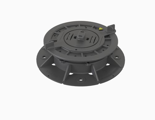 Polypropylene raised floor pedestal - VersiJack® VJ-F1 39.5–52.5 mm - Elmich Pte Ltd - outdoor / indoor / adjustable