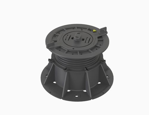 Polypropylene raised floor pedestal - VersiJack® VJ-F3 76.5–119.5 mm - Elmich Pte Ltd - outdoor / indoor / adjustable