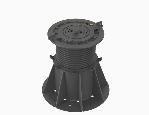 Polypropylene raised floor pedestal - VersiJack® VJ-F4 119.5–203.5 mm - Elmich Pte Ltd - outdoor / indoor / adjustable