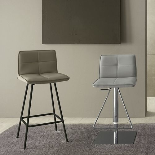 Contemporary bar chair - BOLT - ZAMAGNA ITALIA - indoor / fabric / synthetic leather