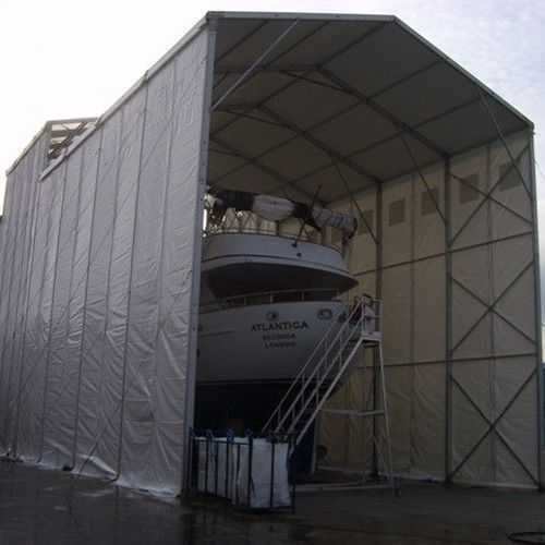 Metal frame tensile structure - NAUTICA  - AmarantoIdea - roof / for facade / for industrial applications