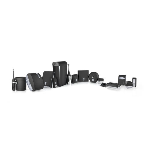 Plastic bathroom set - LINEA COLORED - BLACK - MAR PLAST Group S.p.A. - floor-mounted / wall-mounted / for public use