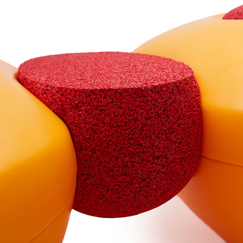 Contemporary side table - SCOOPI  - manga street - rubber / oval / modular