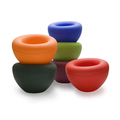 Rotomolded polyethylene planter - SCOOP©  - manga street - low-density polyethylene (LDPE) / round / 100% recyclable