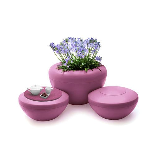 Recycled plastic planter - Scoop & Scoopi Flower - manga street - conical / wheeled / with support