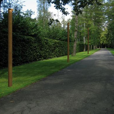 Garden lamp post - SIMPLY90 HIGA - pvd concept - contemporary / steel / LED